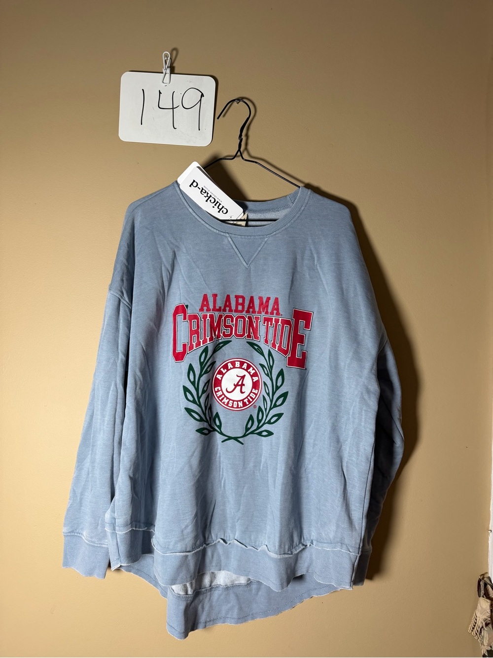 Alabama Crimson Tide Light Blue Crewneck Sweatshirt